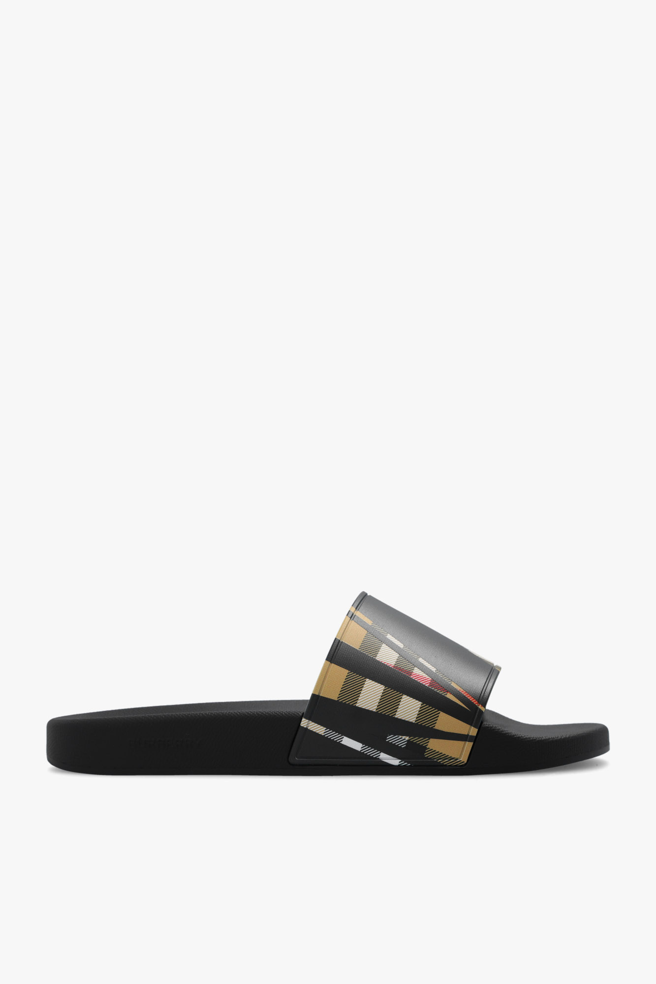 Burberry rubber discount flip flops